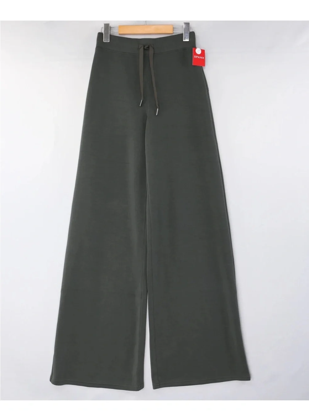 Spanx air essentials wide leg pants dark green